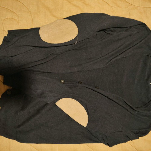 Zara Knit thin cardigan like new with castor patches