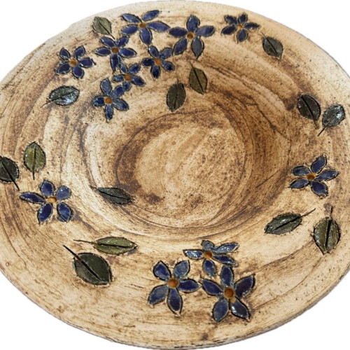 Ceramic plate and ceramic house handmade new