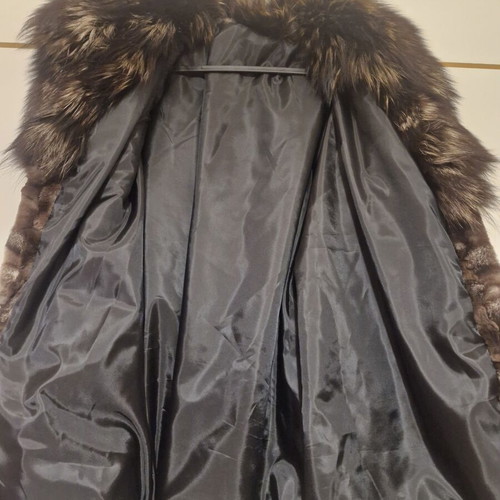 Natural fur jacket, size Large-XLarge, brown