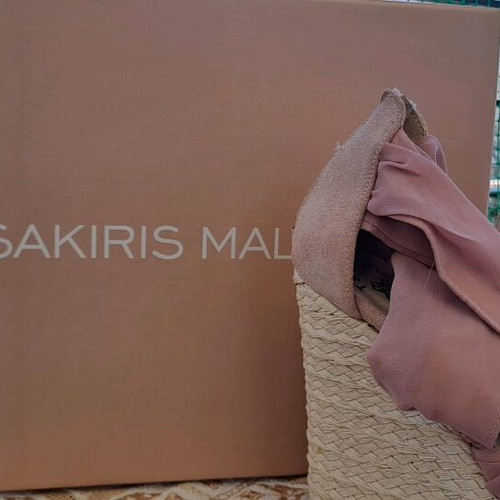 Tsakiris Mallas platform sandals like new, beige and pink, size 37