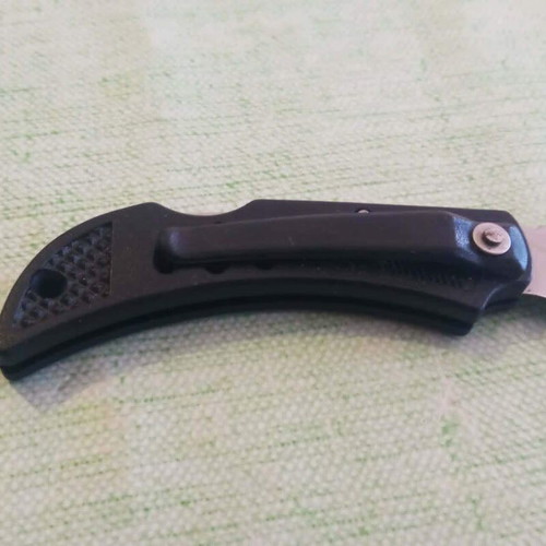 Folding Pocket Knife Stainless Steel lockback with clip like new