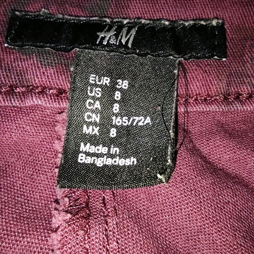 Paisley print skinny trousers used, H&M, size S