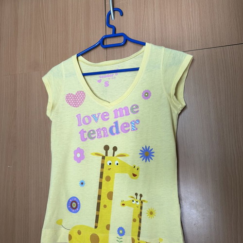 Oysho summer pajama top used, colorful yellow, size S