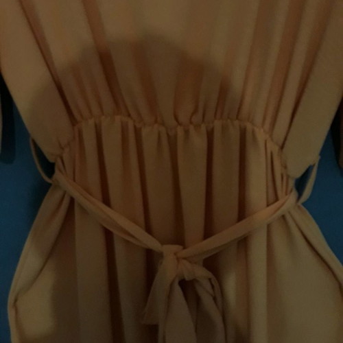 Γυναικείο φόρεμα Plus Size καινούργιο, μακρύ, πορτοκαλί με ζώνη