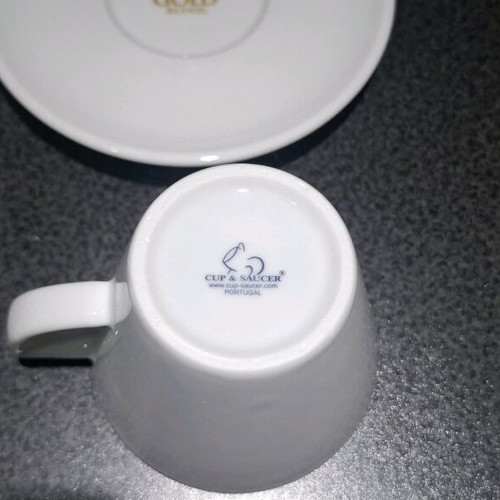 Nescafé Gold porcelain cup and saucer set new