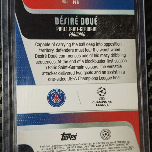 Désiré Doué Team of the Season Foil Insert 2025-26 Topps UEFA Club Competitions card