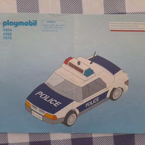 Playmobil police vehicle manual used