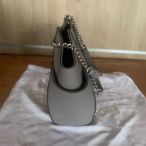 Michael Kors shoulder bag gray new with metal details