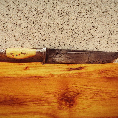 Master Dimitar Dimitrov antique decorative knife with dog head handle