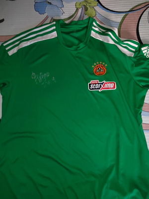 Panathinaikos Authentic Training Jersey 21/22 with Fragiskos Alvertis autograph #4, XL