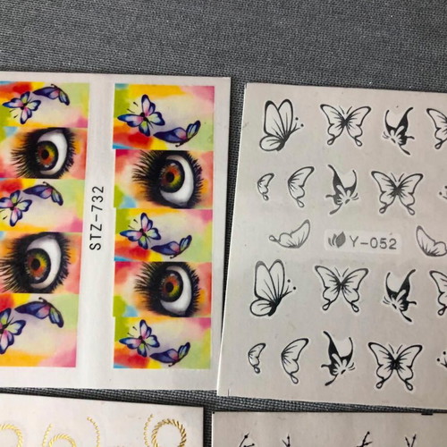 Water Nail Stickers Set of 4 New Full Nail
