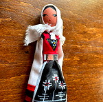  Vintage Μικρή Κούκλα Φιγούρα με Εθνική Φορεσιά