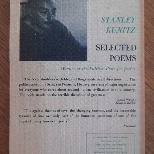 Stanley Kunitz Selected Poems book used