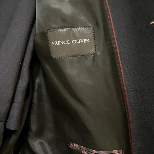 Prince Oliver men's suit black, 100% cotton, like new