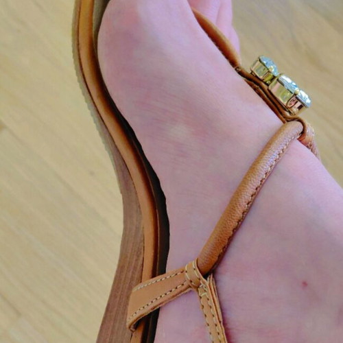 Ioannis leather sandals with rhinestones, size 38, like new