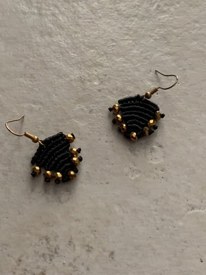 Triangle macrame earrings new handmade