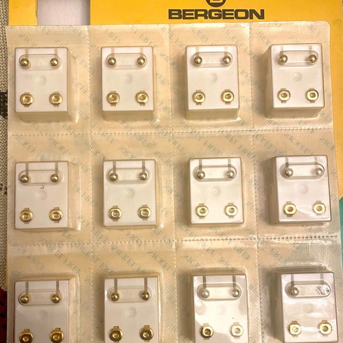 Bergeon Ear Piercing Earrings Steel Sterilized Pack of 60 Pairs