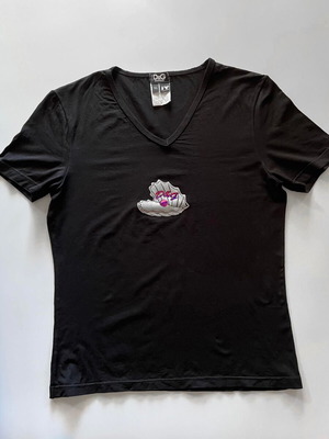 Dolce & Gabbana black blouse with grey print like new, size XL