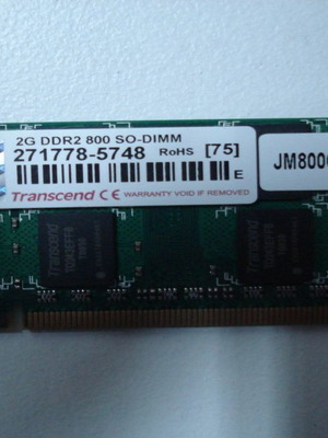 Μνήμη RAM Transcend JM800QSU-2G 2GB DDR2 800 SO-DIMM