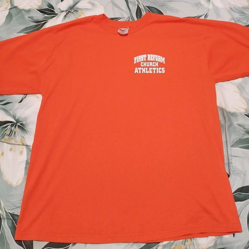 Summer men's t-shirt like new, size XL, orange