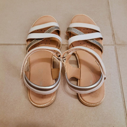 Geox Karly anatomical white sandals, size 36