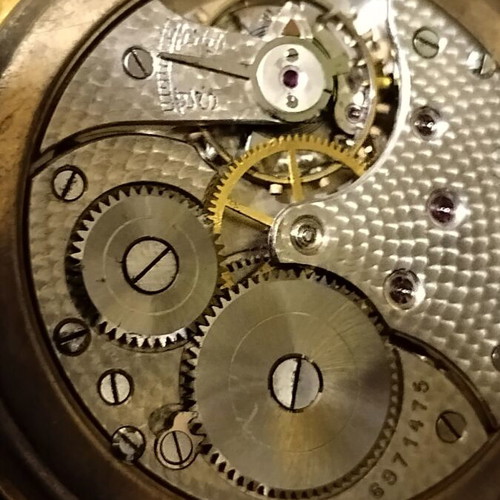 Omega 18K Rose Gold Pocket Watch 1920 used with 14K chain