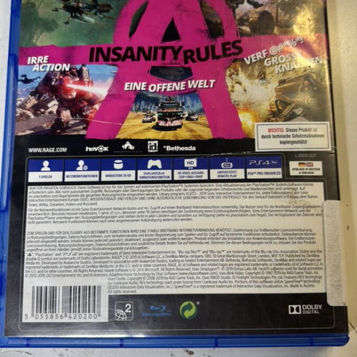 RAGE 2 PS4 used adventure game