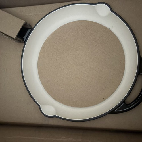 Cast Iron Pan 25cm with Porcelain Coating and Handles new
