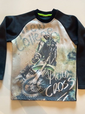 Motocross dirt bike kids sweatshirt, black