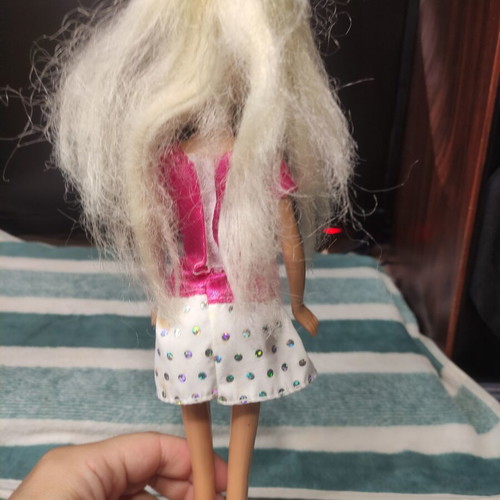 Barbie doll Mattel used with stains on dress