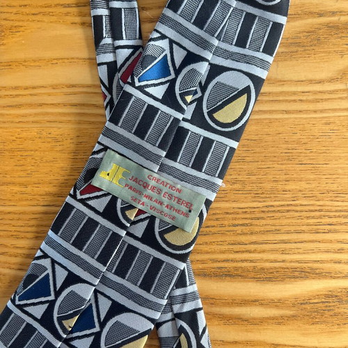 Jacques Esterel vintage men's tie with geometric pattern