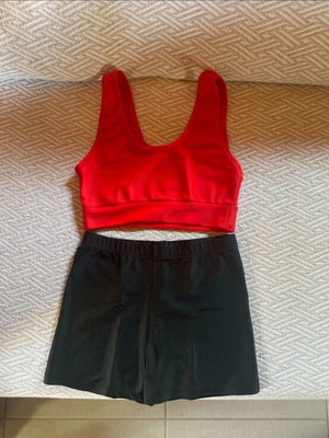 Children's athletic set (bra & shorts) 5-7 years custom made