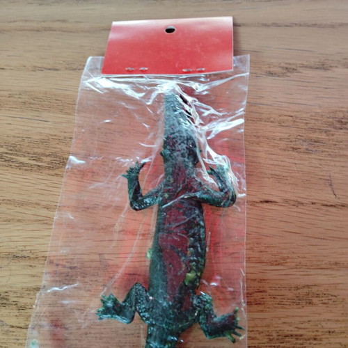 Biokonto rare rubber crocodile toy 60s new in original packaging