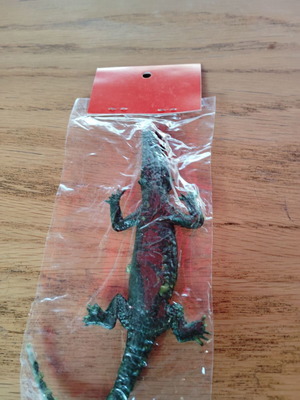 Biokonto rare rubber crocodile toy 60s new in original packaging