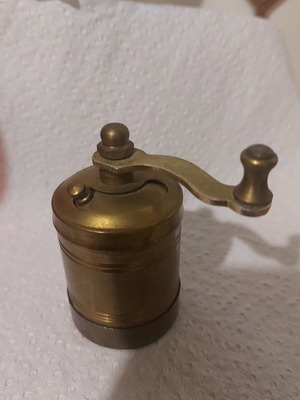 Bronze coffee grinder new, traditional miniature