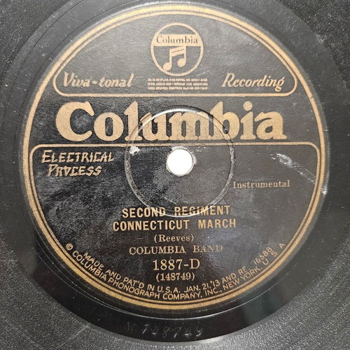 Columbia 78 rpm record used, traditional genre