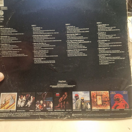 Black Sabbath Blackest Sabbath 2xLP used, 1st Greek pressing 1989