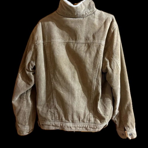 Sherpa-Lined Corduroy Jacket Pull & Bear Large like new, camel