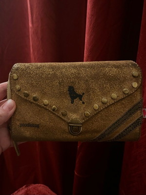 Poodlebag vintage wallet used, gold color
