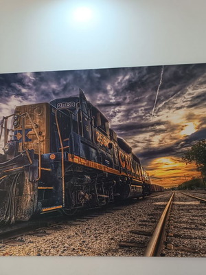 Canvas painting 1.20x2.00 m, used with minor damage