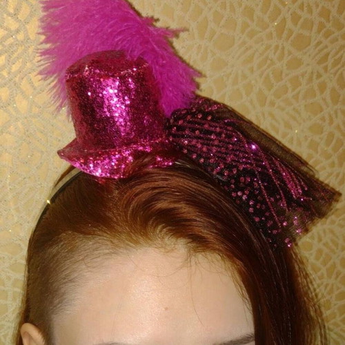 Mary Poppins Diadem with Hat, Feather and Ribbon new
