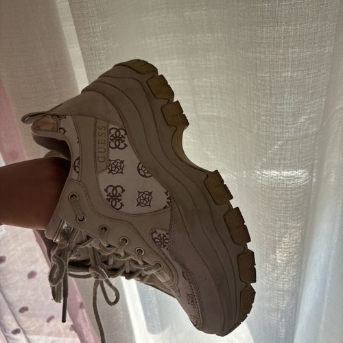 Guess sneakers size 39, beige and gold