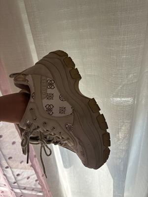 Guess sneakers size 39, beige and gold