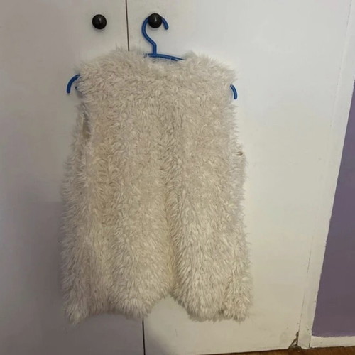 White fur vest Janina like new, size M