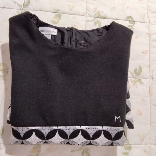 Mandarino Junior dress size 152 cm 12 years like new, black and gray
