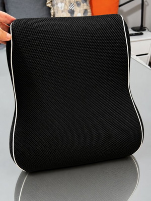 Ergonomic Memory Foam Lumbar Pillow with Adjustable Straps and Zipper Cover new