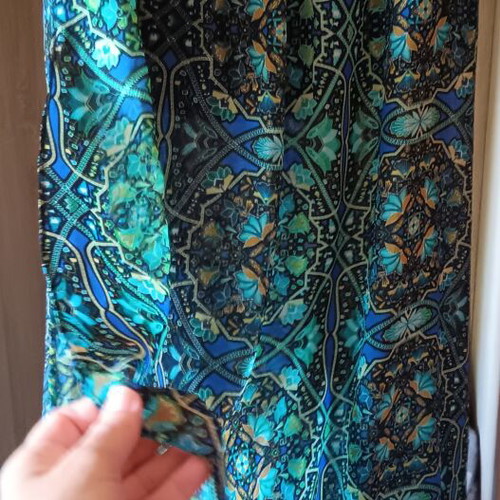 Maxi dress Milk and Honey large used, blue and green