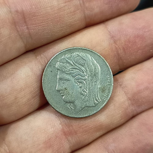 Silver 10 Drachmae 1930 used, good condition
