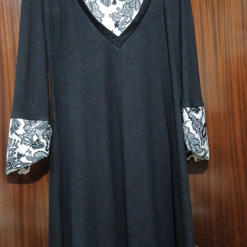 Unique women's dress with lace print design, size 2