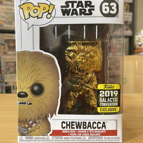 Funko Pop Star Wars Golden Chewbacca 63 mint condition
